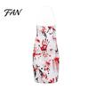 Eye Catching Horror Theme Outfit Halloween Blood Print Costume for Women, Scary Apron, Hooded Zombie Party Dress with Stains Cloak, Stockings Outfits