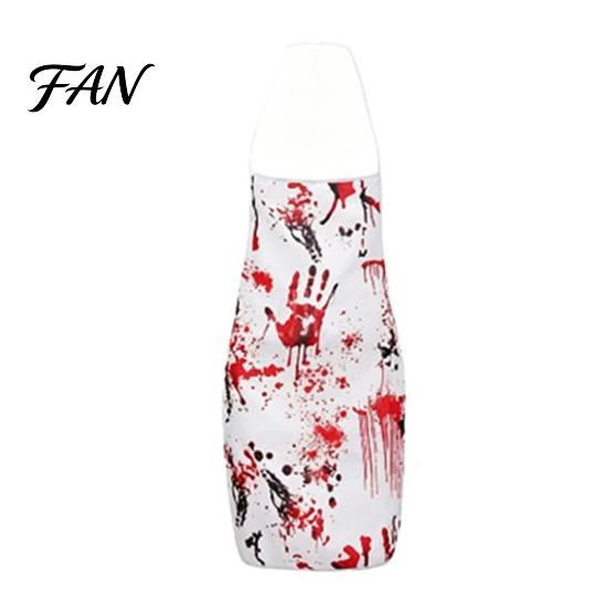 Eye Catching Horror Theme Outfit Halloween Blood Print Costume for Women, Scary Apron, Hooded Zombie Party Dress with Stains Cloak, Stockings Outfits