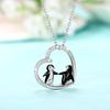 Damen-Herzanhänger-Halskette, kombiniert mit Pinguin- und Zirkon-Intarsien, exklusiver Schmuck, täglicher Gebrauch, Geburtstagsgeschenk