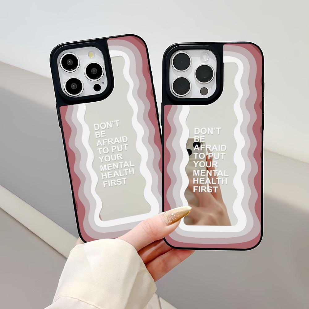 Mirror Phone Case for iPhone 15 11 13 14 for 15 16 Pro Max 12 13 16 Pro Cloud Flower and Animal Cute Style Phone Case