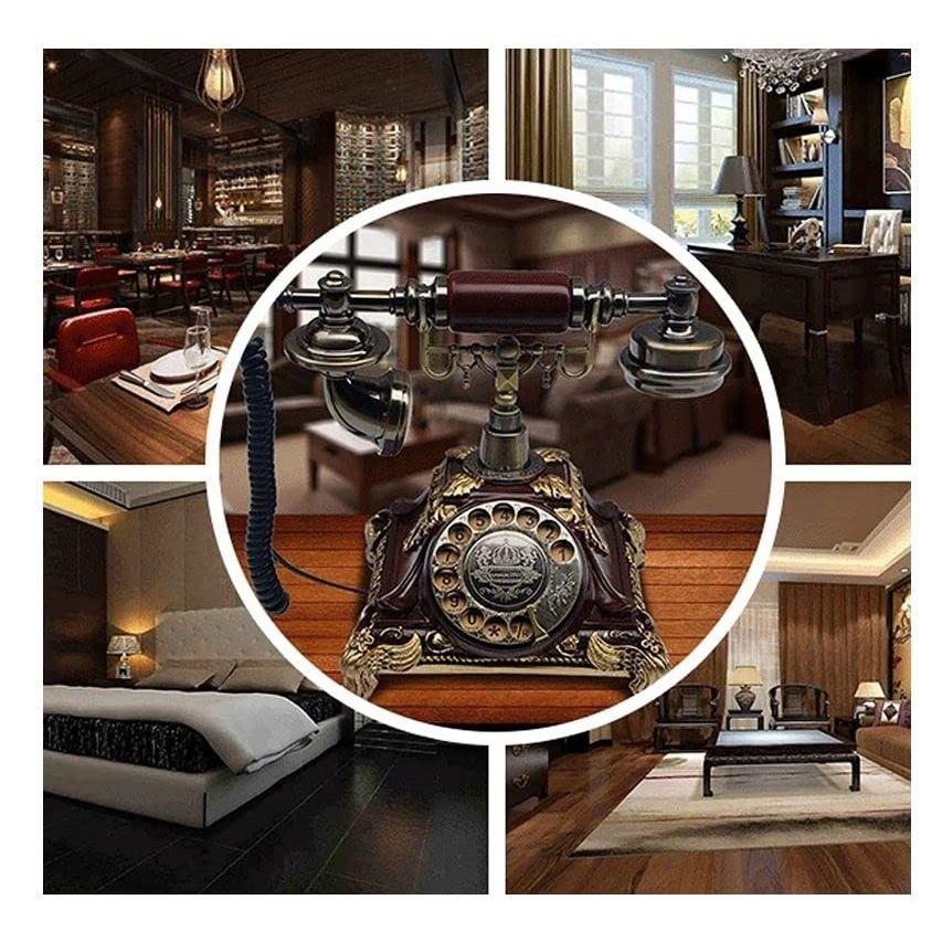 Home Phone Vintage Telephone Fixed Phone Rotating Dial Antique Living Room Antique Rotating Vintage Telephones