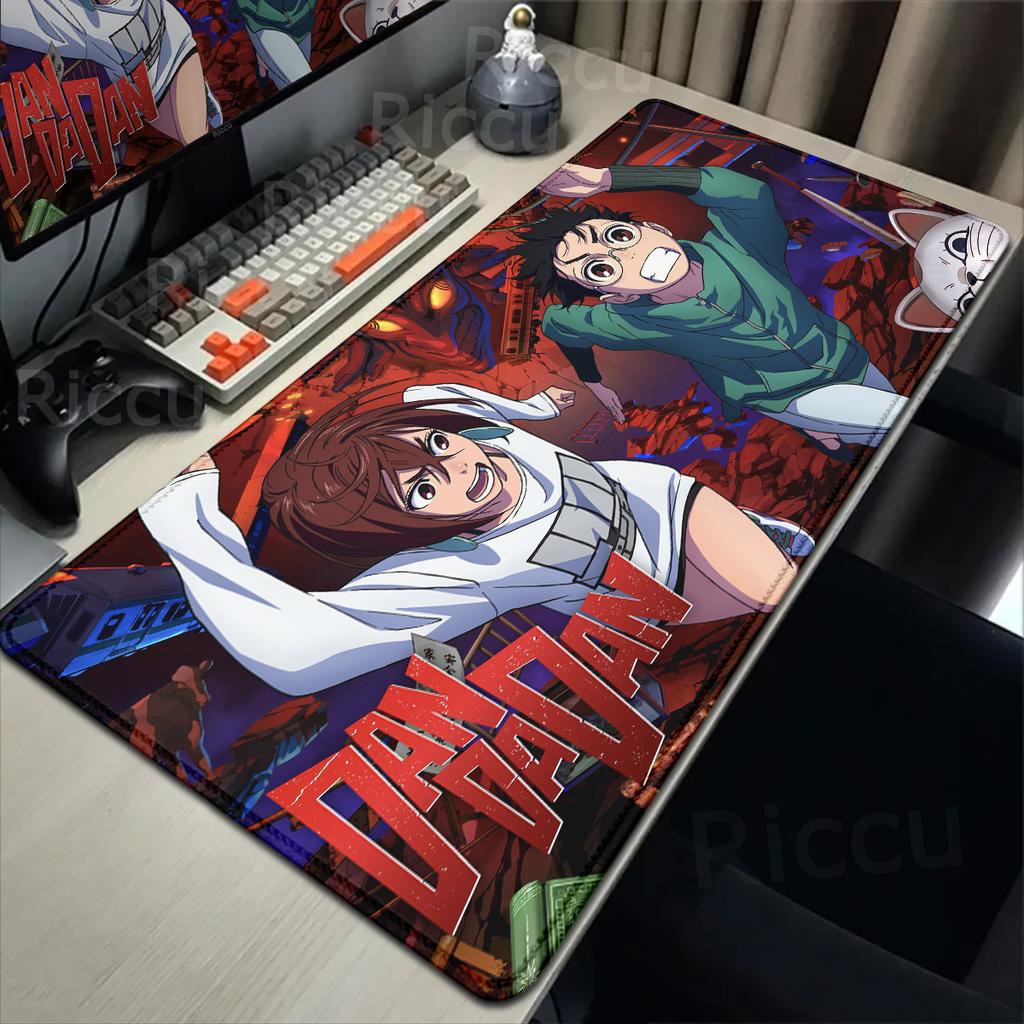 40x90cm Big Mousepad PC Keyboard Non-slip Deskmat Anime Dandadan Mice Pad Ayase Momo Takakura Ken Seiko Manga Office Accessories