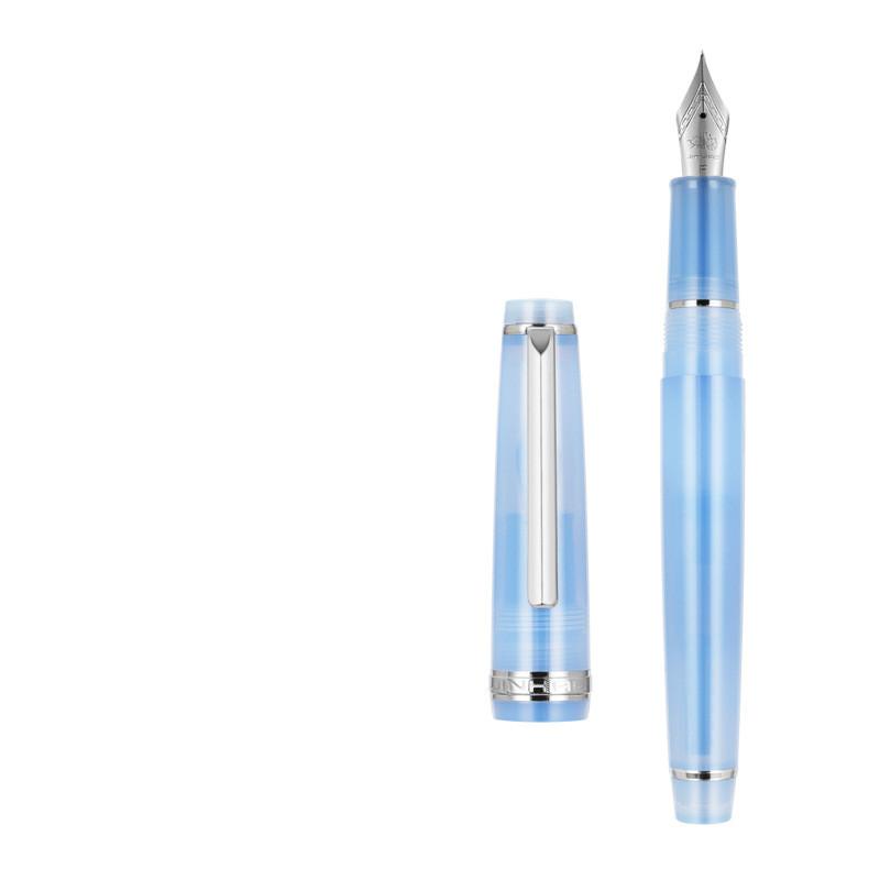 Luxury Jinhao 82 Peacock Blue Fountain Pen Acrylic Pen Spin Golden EF F Nib Business Office School Supplies Writing Ink Pen