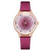 Creative Quartz Watch Leather Crystal Aesthetic Clock Versatile Business Women Wristwatch