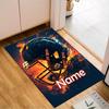 Custom Name Baseball Glove Bat Rug Game Carpet, Floor Mat for Bedroom Living Room Entryway Rug, Home Decor Idea Gift for Christmas birthday
