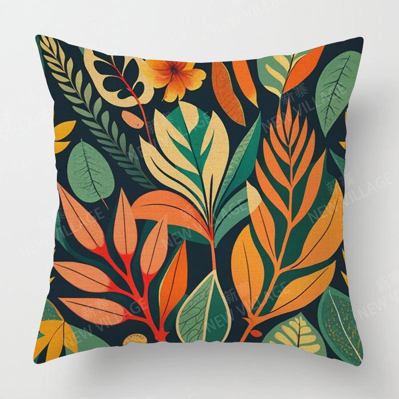 Tropical plant pattern cushion set bedroom cafe decor ins style living room sofa pillow set Throw pillowcase 40x40cm 45x45cm