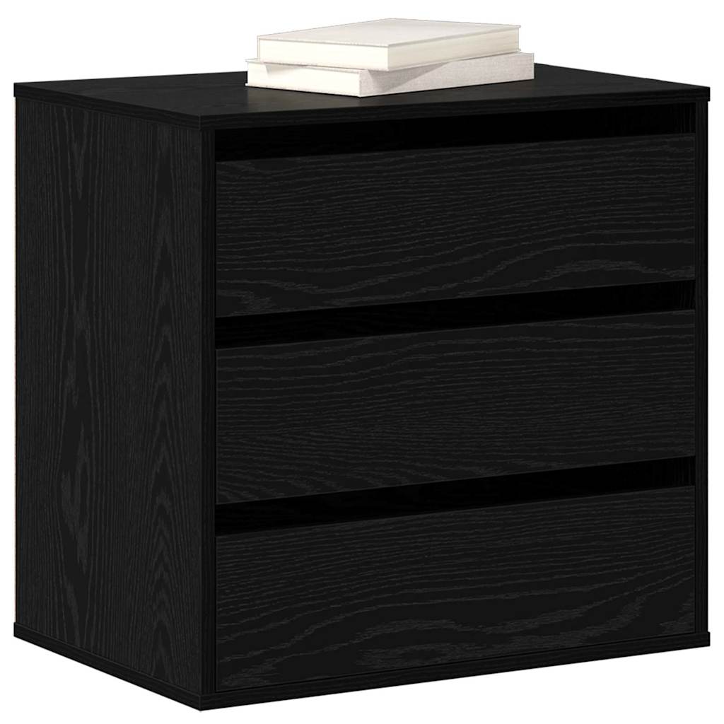 Drawer Chest Black 61 x 41 x 58 cm Engineered Wood