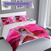 3pcs Taylor Swift pattern bedding set duvet cover set includes duvet cover &pillowcases, perfect all season bedroom decoration & gift
