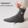 [100% Cotton] Pure Cotton Socks for Men, Mid-Calf, Ammonia-Free, High-Elasticity, Soft, Odor-Resistant, Breathable, Business Casual Men's Socks