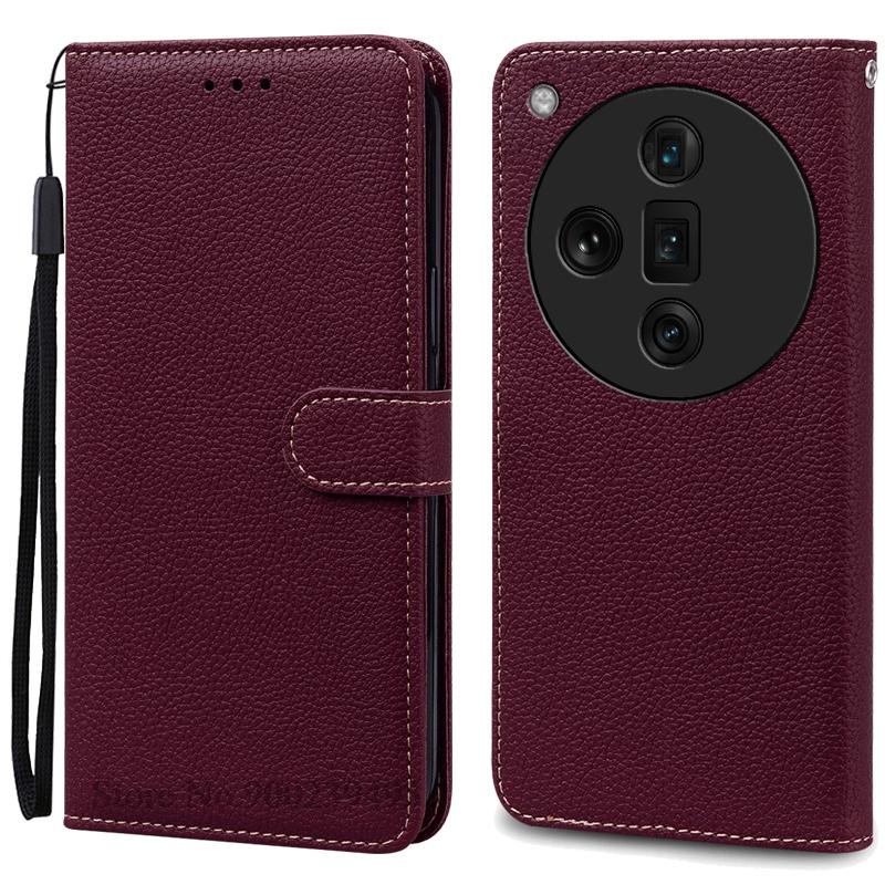 For OPPO Find X7 Case Leather Wallet Flip Case For OPPO Find X7 Ultra Case Soft Silicone Cover Coque Fundas Shell