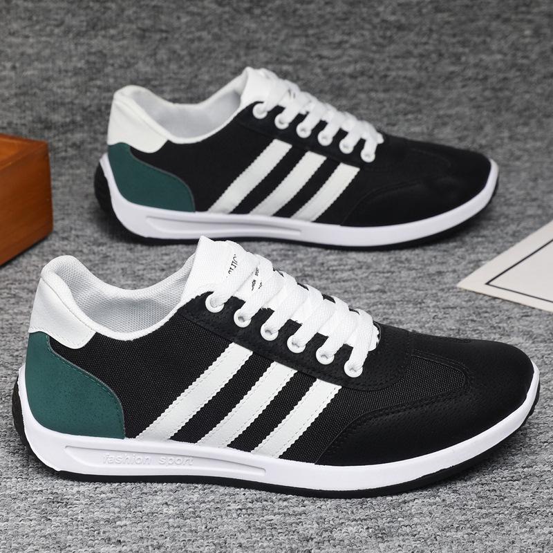 

Внешняя торговля мужская осень новая дышащая тренд универсальная спортивная обувь Форрест Гамп студенческая для бега повседневная парусиновая обувь для скейтборда 44 чёрный