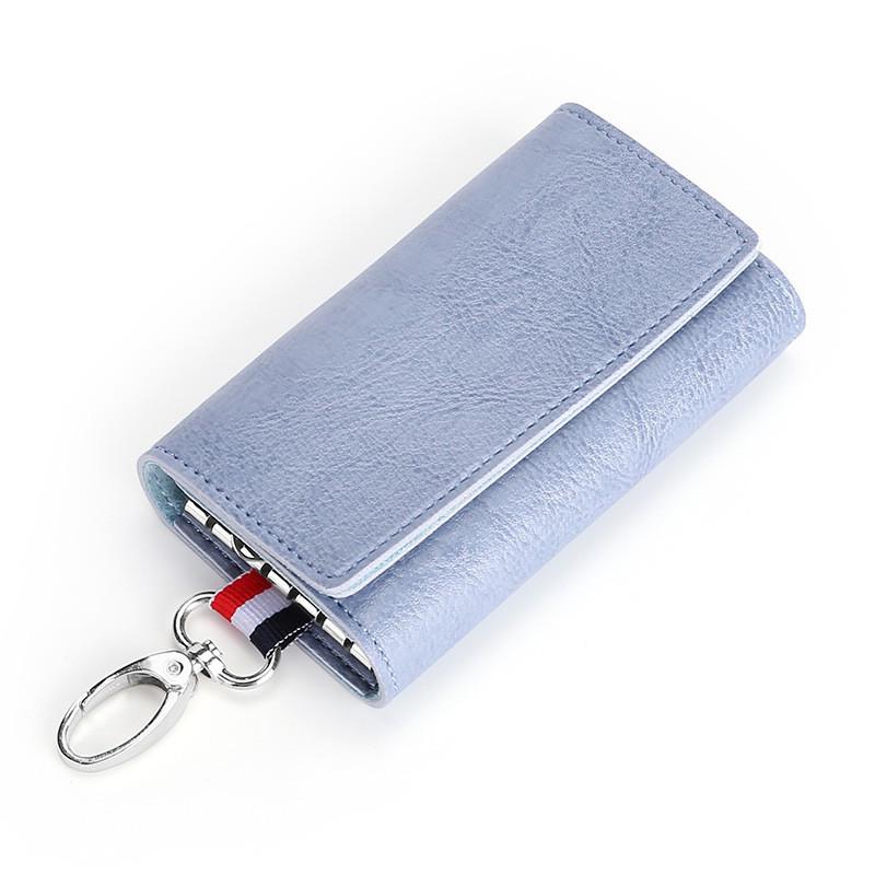 Minimalist Pu Leather Key Case With 3 Fold Design For Daily Use