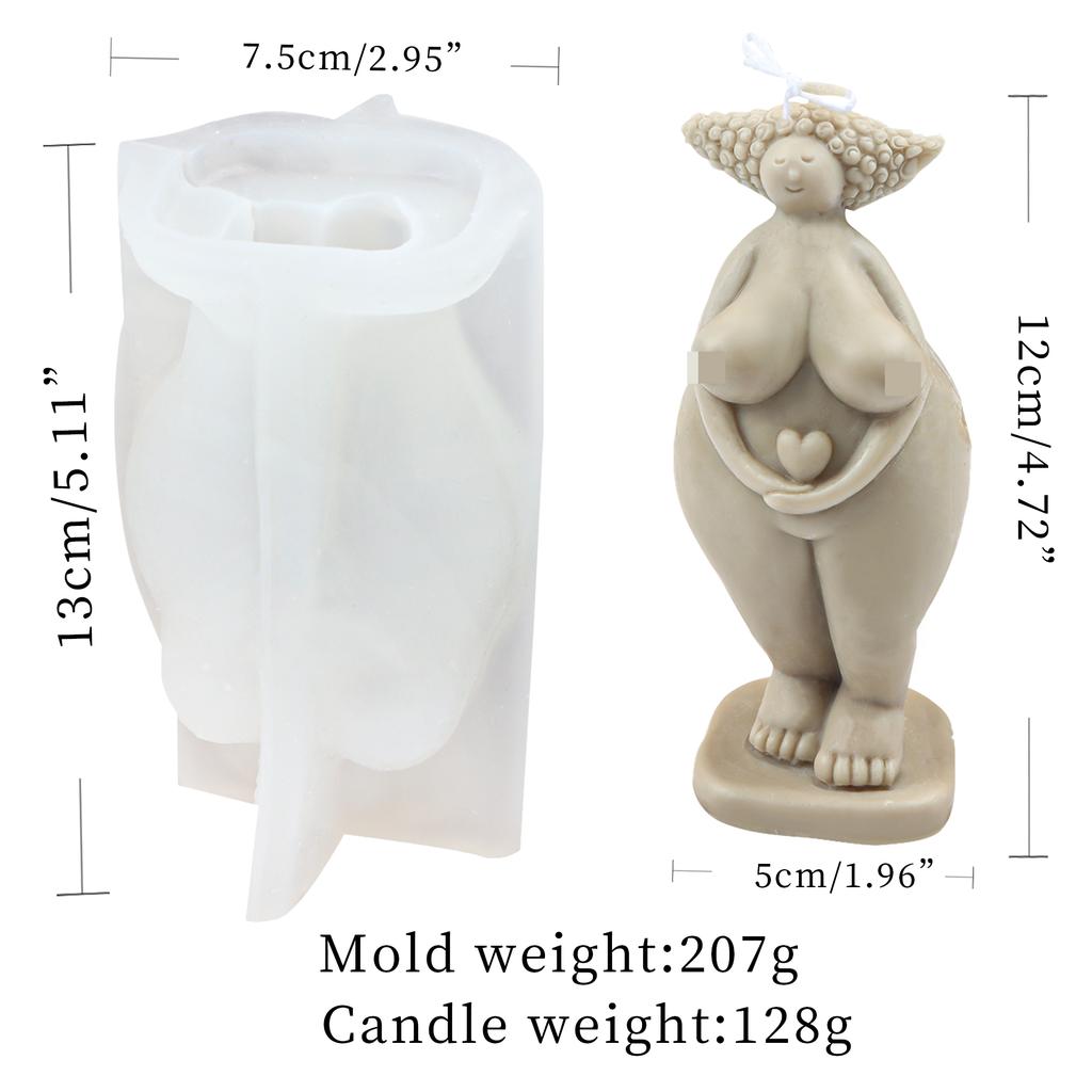 3D Damenkörperform Kerzenform Yogapose für handgemachte Seife Epoxidharz Polymer Clay DIY Duftgips Epoxidharz