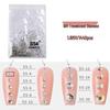 1440-Piece Nail Art Rhinestone Set: Clear, White, AB-Color, Flat-Back, Small & Large for Shiny Nail Decorations.