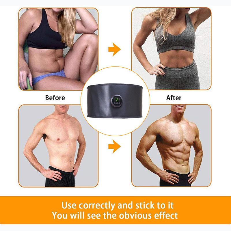 EMS Trainer Abdominal Muscle Stimulator Waist Support Belt Electro Muscle Stimulation Body Slimming Massager Fitness Equiment