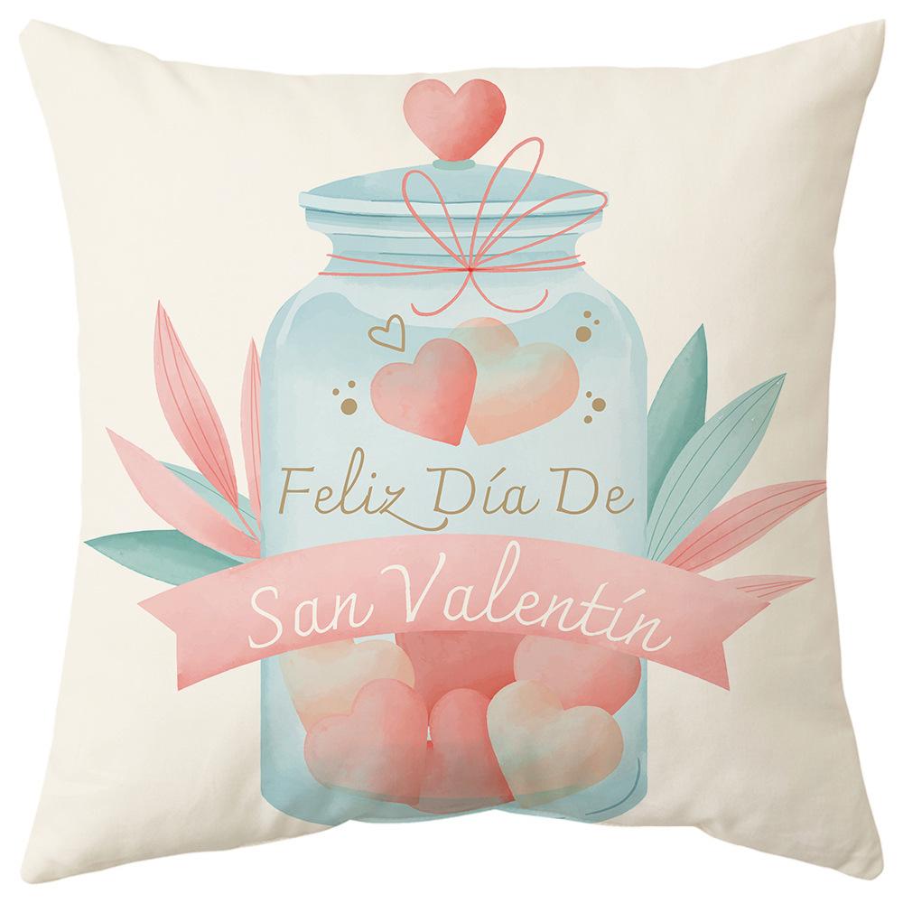 New Nordic Pink Valentine's Day Gift Love Cartoon Car Pillow Waist Support Sofa Cushion