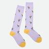 YELLOWSOCKS COSY KNEE SOCKS LAVENDER FLOWER