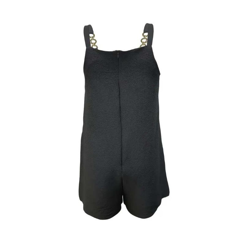 Damen Europäischer Stil Lässig Sommer Rückenfrei Kurz Träger Jumpsuit