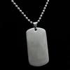 Men's Women's Punk Fashion 316L Stainless Steel Polished Rectangular Dog Tag Necklace