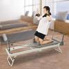 Foldable Pilates Reformer Machine with Latex Springs, 3-Level Rope Adjustment & 4-Position Foot Bar – Gym Yoga Fitness Equipment