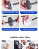 Wall-Mounted Stainless Steel Toilet Brush with Odor-Proof Long Handle and Round Holder for Bathroom Cleaning