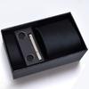 Gift Box Men'S Tie Square Scarf Cufflinks Tie Clip Five-Piece Set, Formal Business Blue Stripes