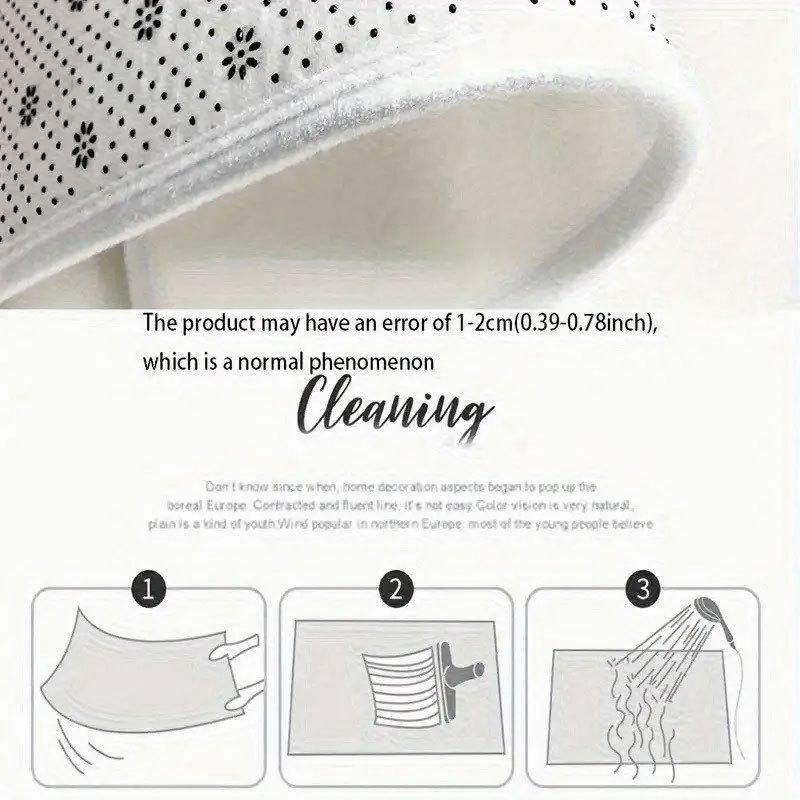 3D Bear Breaking Wall Rug - 2D Flat Printed Non-Slip Flannel Floor Mat for Bedroom & Living Room - Washable Animal Decor Mat