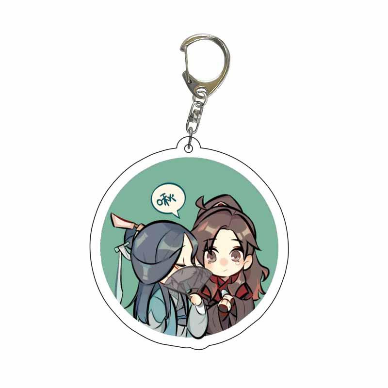 Creative Anime Tian Guan Ci Fu Acrylic Keychain Xie Lian Hua Cheng Figures Key Chains Mo Dao Zu Shi Pendant Decoration Fans