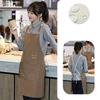 Canvas Apron Waterproof Adjustable Strap Stylish Comfortable Chef Apron for Coffee Nail Baking Shop