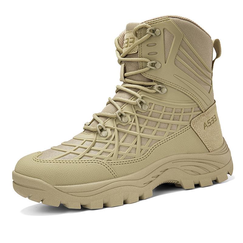 Tactical boots combat boots outdoor mountaineering medium and high top military fans field special forces desert training shoes