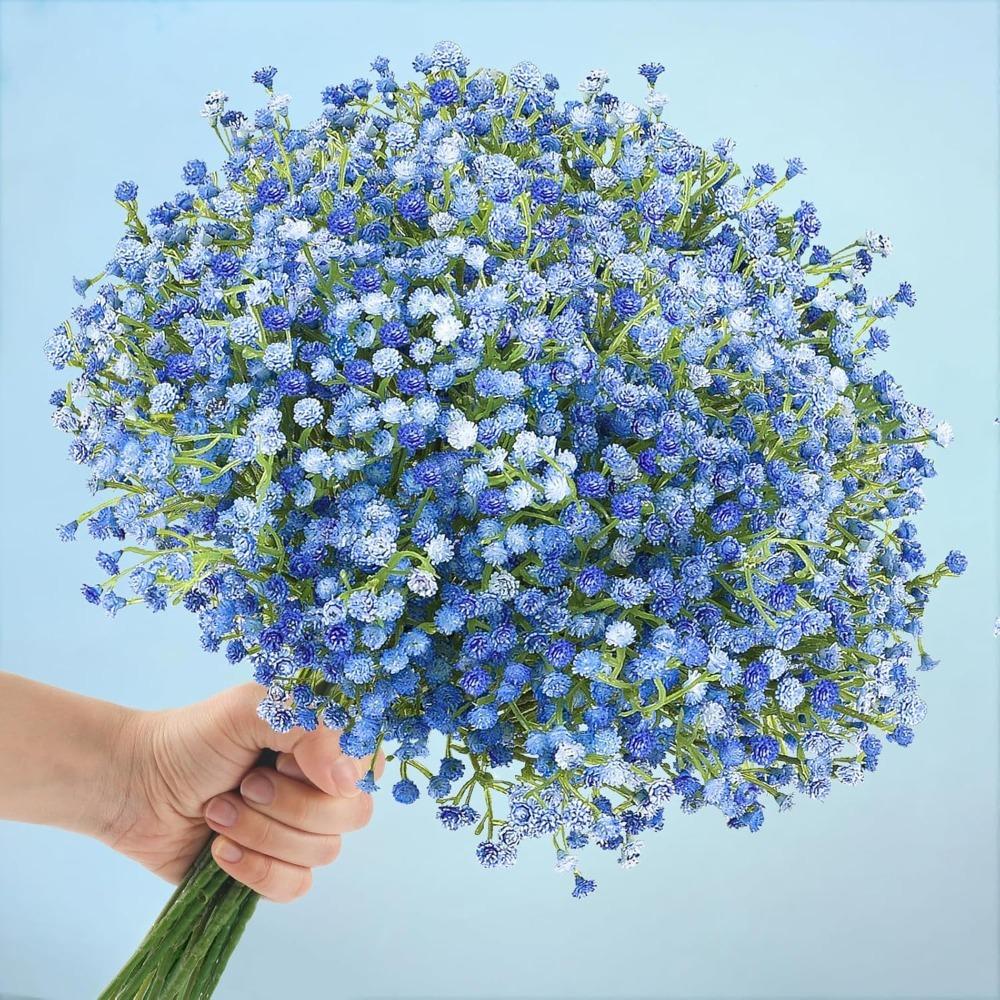 52cm Künstlicher Himmel Sterne Blumenstrauß Blau und Weiß Party Weihnachten Heimdekoration Fotografie-Requisiten Pflanze Hochzeitsdekor
