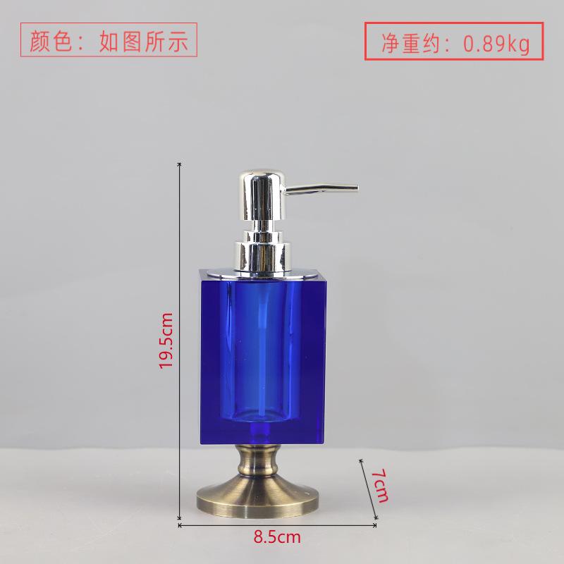 Crystal Glass Portable Soap Dispenser Modern Crystal Press Lotion Bottle Household Shampoo Empty Bottle Bathroom Accessories New