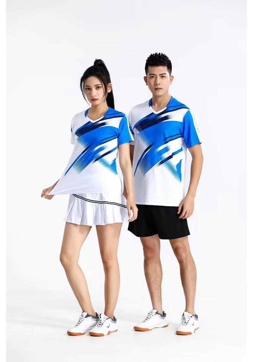 Cross-Border Men s & Women s Volleyball and Badminton Uniform Sets with Numbered Short Sleeves Men M