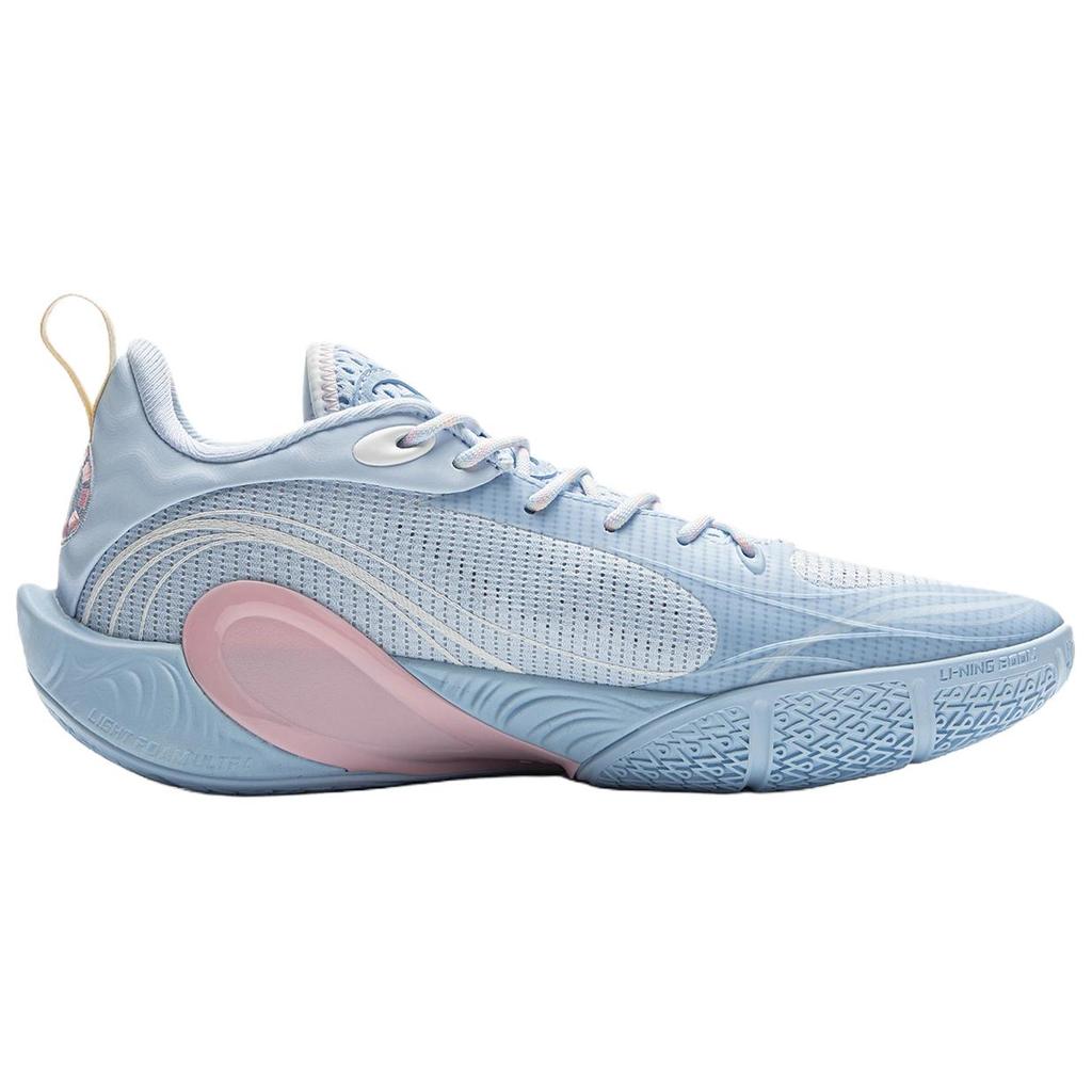 Li Ning Wade DLO 1 Comfortable Lightweight Sports Synthetic Leather Breathable Rebound Low Top Basketball Shoes Men Sneaker Ice-River-Blue ABPV009-9