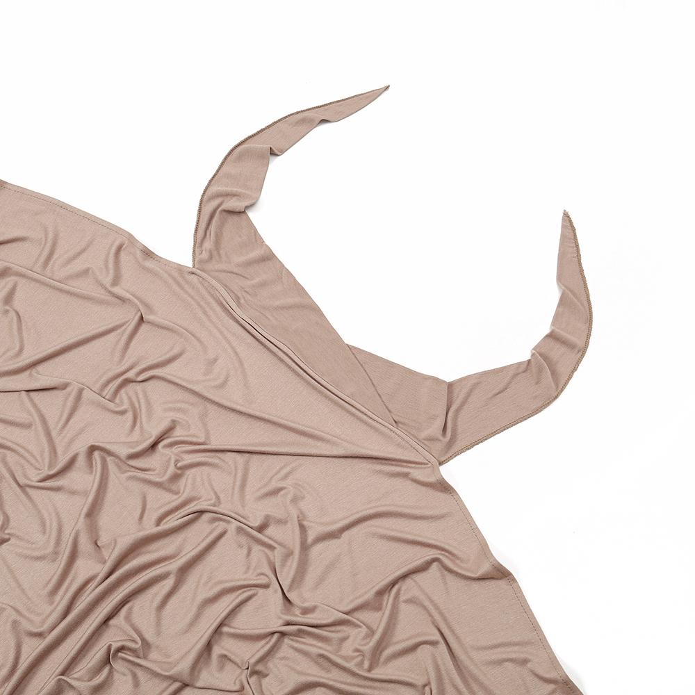 Women Instant Hijab Turban Cotton Jersey Hijab Soft Forehead Cross Instant Hijab Shawls Wraps Muslim Stretch Head Scarf Headband