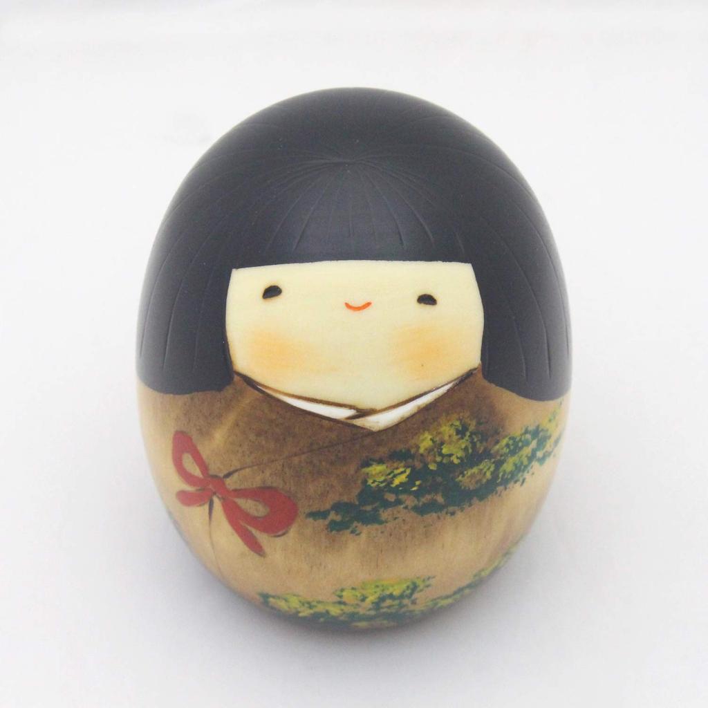 Bambola Kokeshi Usaburo Made in Japan, Primavera,
