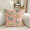 Art Fan Pattern Cushion Cover Linen Decorative Pillowcase Set Pcs X X X Breathable Washable Sofa Cushion Cover
