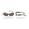 MIU MIU Logo Design Irregular Frame Sunglasses Women Sunglasses Brown-Tortoiseshell MUA03SF-14L60M