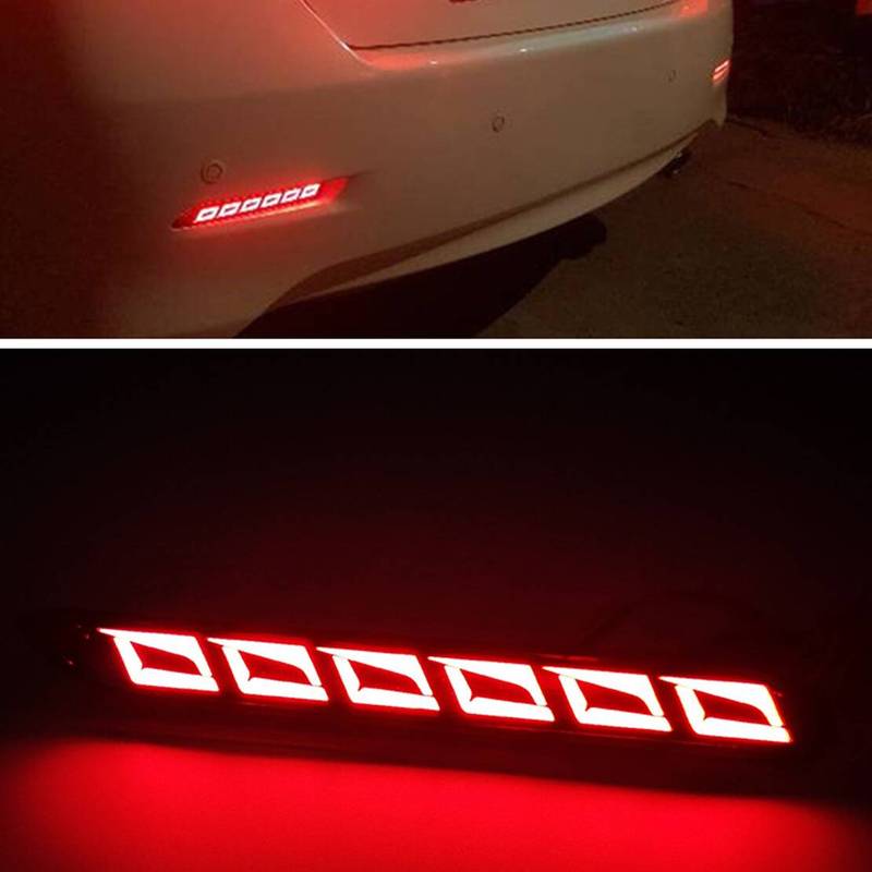 1 Pair Red Rear Bumper Reflector Light Turn Signal Brake Lamp Fit for Toyota Matrix Venza Avalon RAV4 Lexus RC350 GX470 RX300