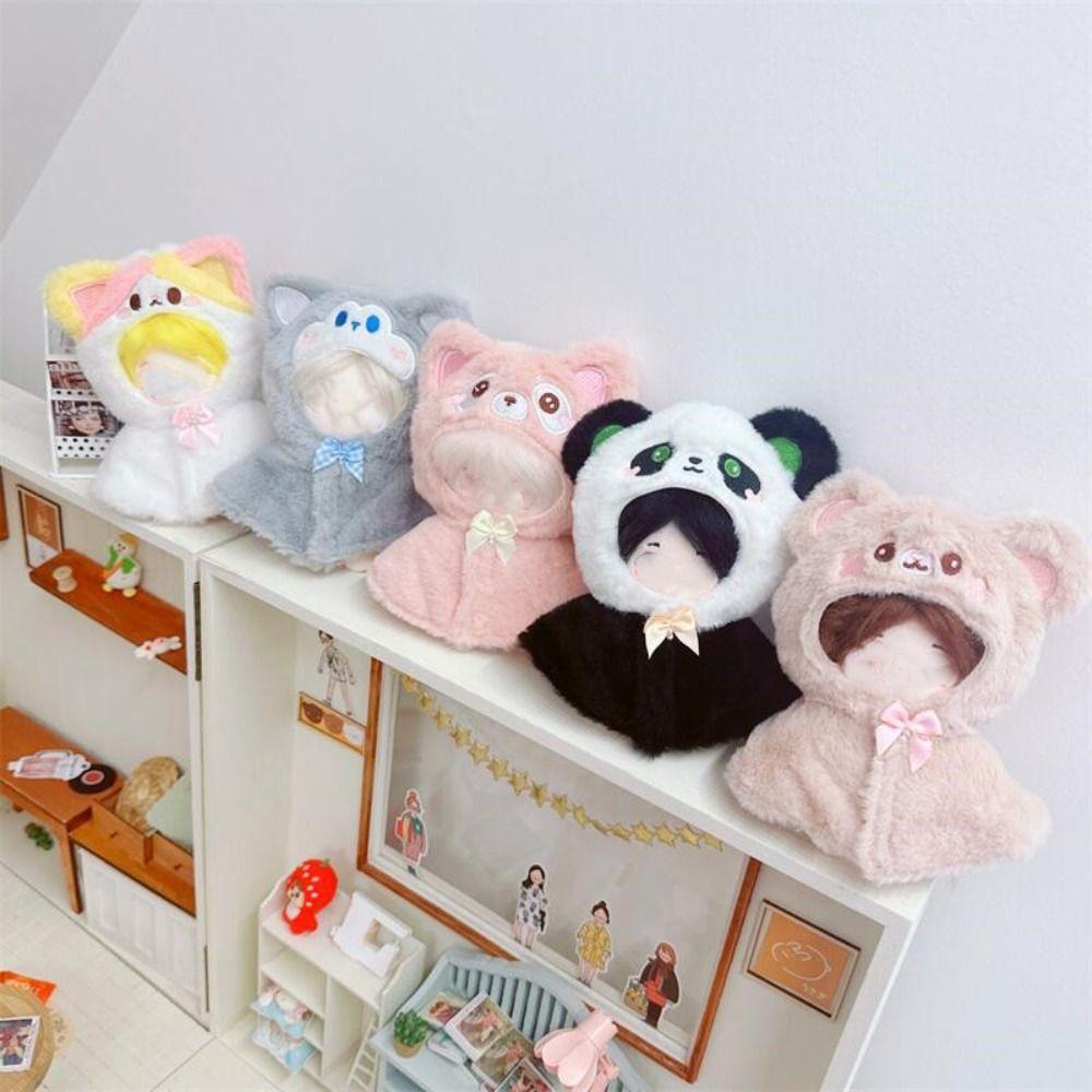 10CM Cartoon Animal Shawl Hairy Doll Clothes Gift Doll Plush Cloak