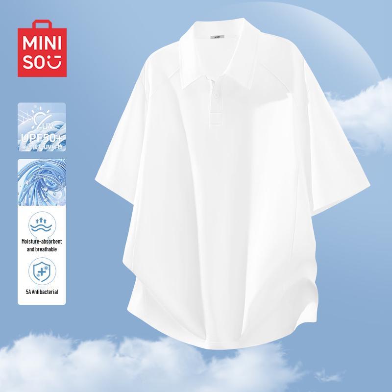 MINISO Men s Summer UV Protection Quick-Dry Short Sleeve Polo Shirt M