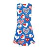Women's Summer Casual Square Neck Independence Day Printed Dress Sleeveless Dress With Pockets