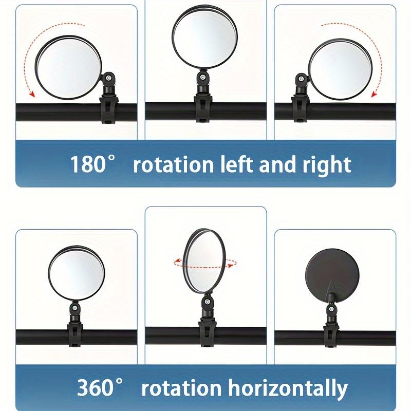 Motorcycle Rearview Mirror, Bicycle Scooter Rearview Mirror, Universal Bicycle Mountain Bike Ultra-Wide-Angle Reflector