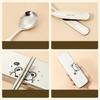 3pcs/set Cute Portable 316 Stainless Steel Tableware Chopsticks Spoons With Storage Box Reusable Outdoor Picnic Cutlery  Set