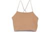 Tank Tops Women's Praline Brown Collarless Moderate Halter Neck DA0733-288