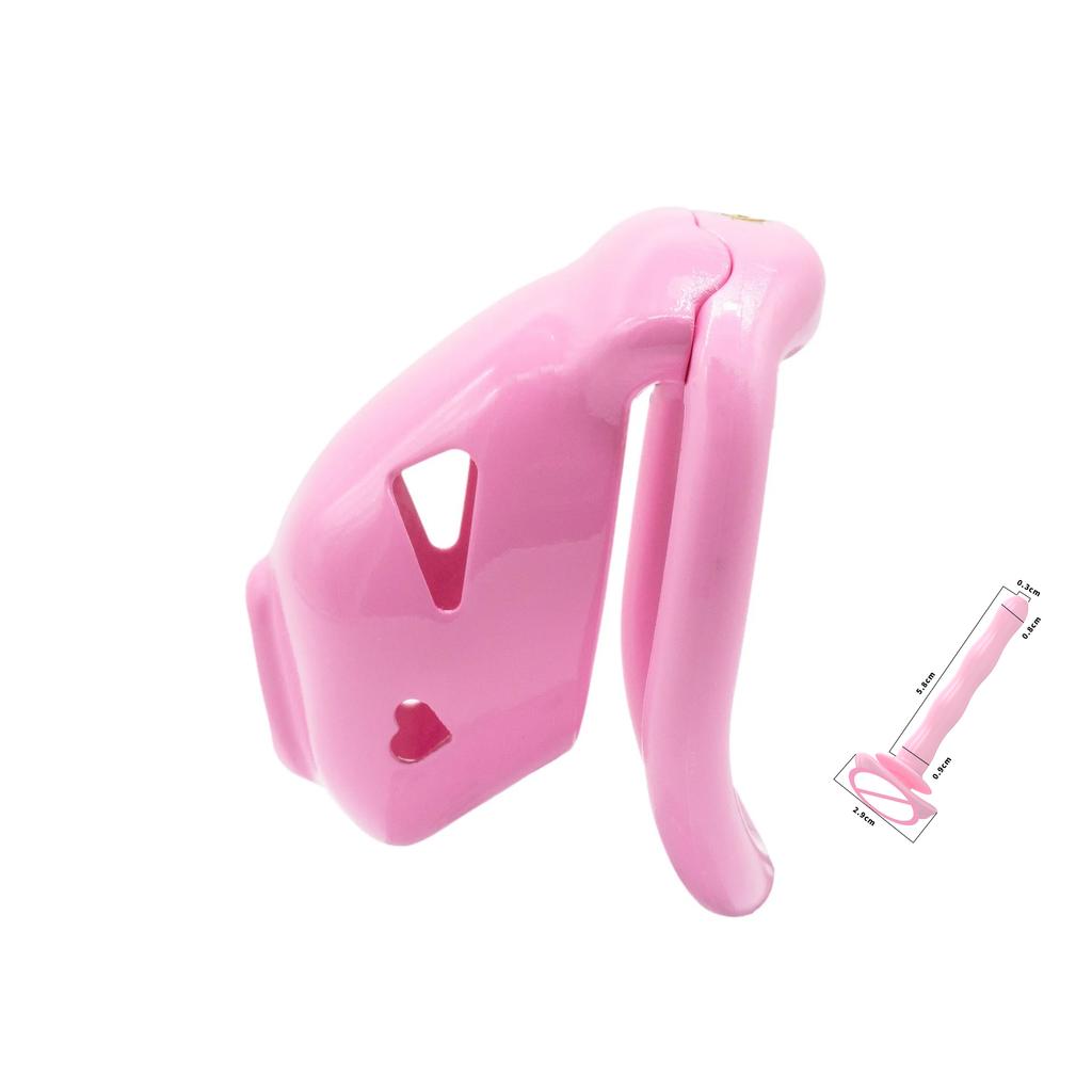Men'S Heart-Shaped Chastity Cage With Embedded Invisible Small Lock Core Penis Lock Sissy Chastity Belt Bdsm Gay Sex Toy For Men