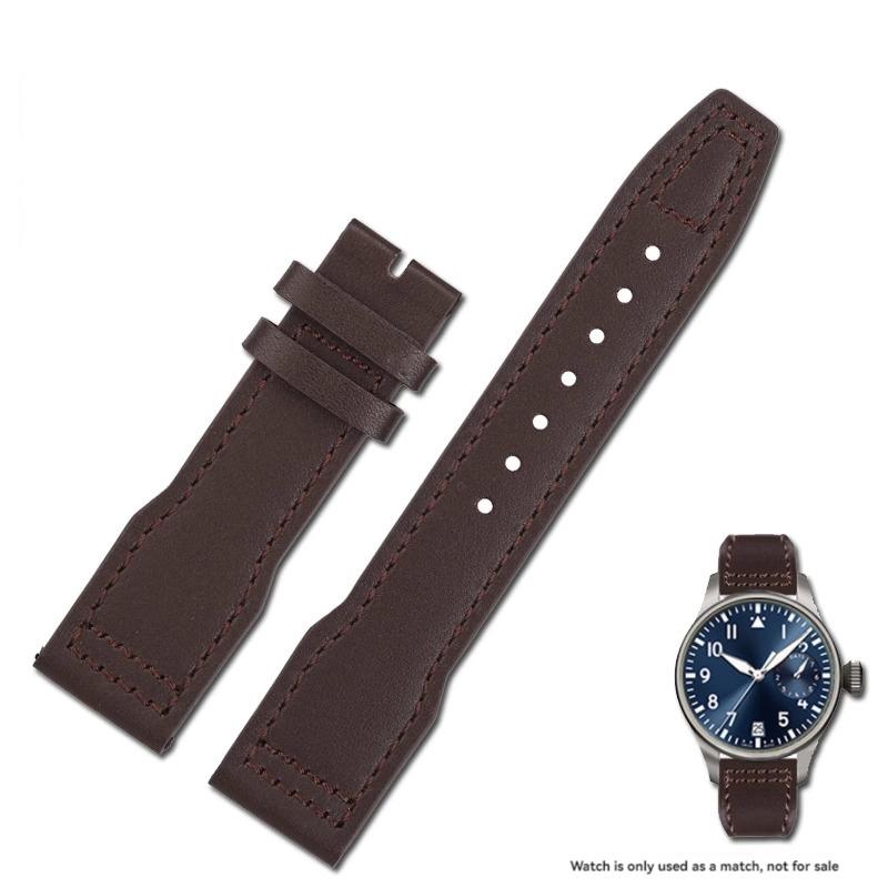 

Для IWC Pilots Little Prince Mark 18 Series Бронзовий Ремінець для винищувача Spitfire 20 мм 21 мм Браслет з коров ячої шкіри Чоловічий Ремінець з телячої шкіри 21mm