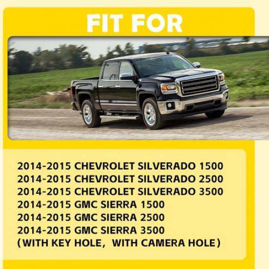 Rear Tailgate Handle Hole Exterior W/Camera Chrome Fit 2014-2015 GMC Sierra 3500