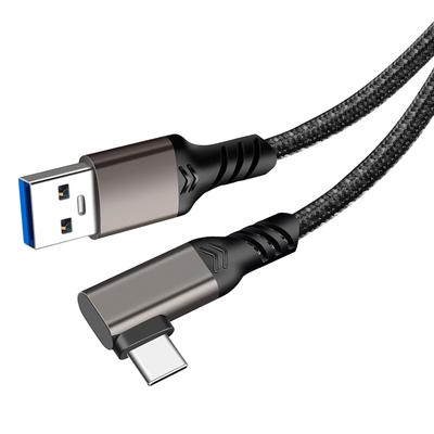LpoieJun 5m To Right 10Gbps PD 60W Compatible with and Game Gun Color USB-C Cable, USB-A Type-C, Angle, Ultra-Fast Charging, Smartphones, Tablets,
