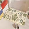 Tropical Monstera Leaf Doormat Green Plant Print Soft Entrance Rug Indoor Outdoor Minimalist Home Decor Front Door Mat